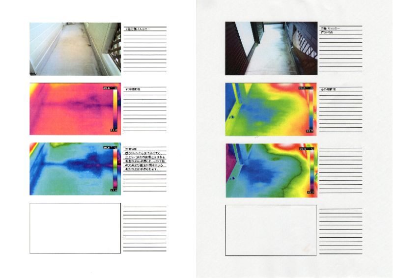 サーモグラフィー検査資料